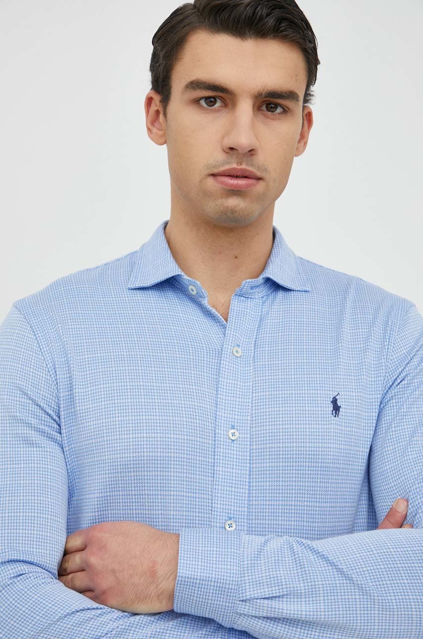 

Хлопковая рубашка Polo Ralph Lauren мужская regular классический воротник