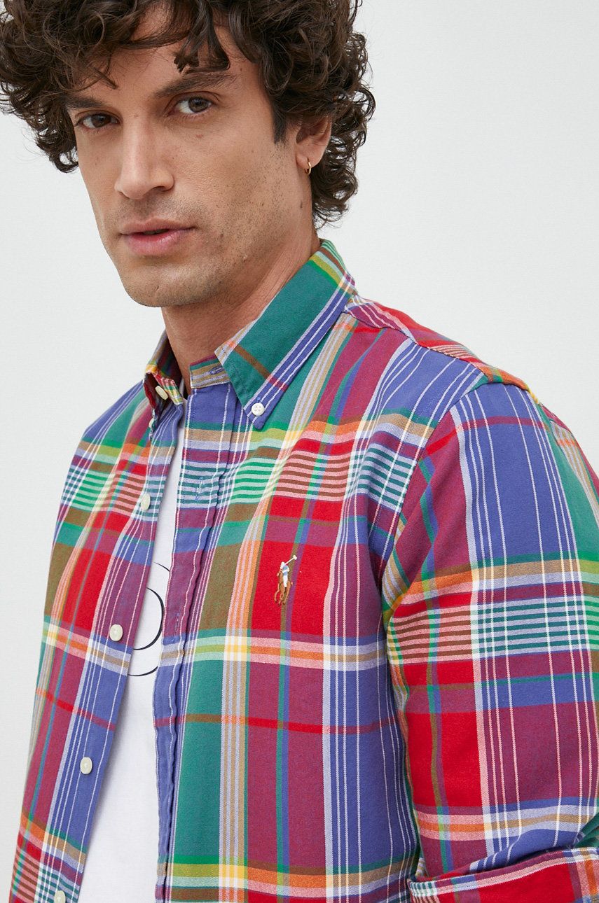 Košile Polo Ralph Lauren regular, s límečkem button-down - vícebarevná -  100 % Bavlna