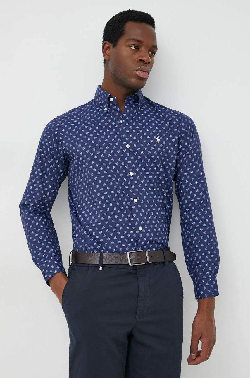 Košile Polo Ralph Lauren pánská, regular, s límečkem button-down - vícebarevná -  67 % Nylon