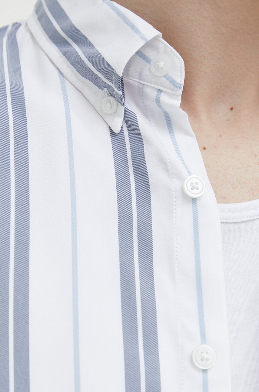 Πουκάμισο Abercrombie & Fitch χρώμα: άσπρο φωτογραφία