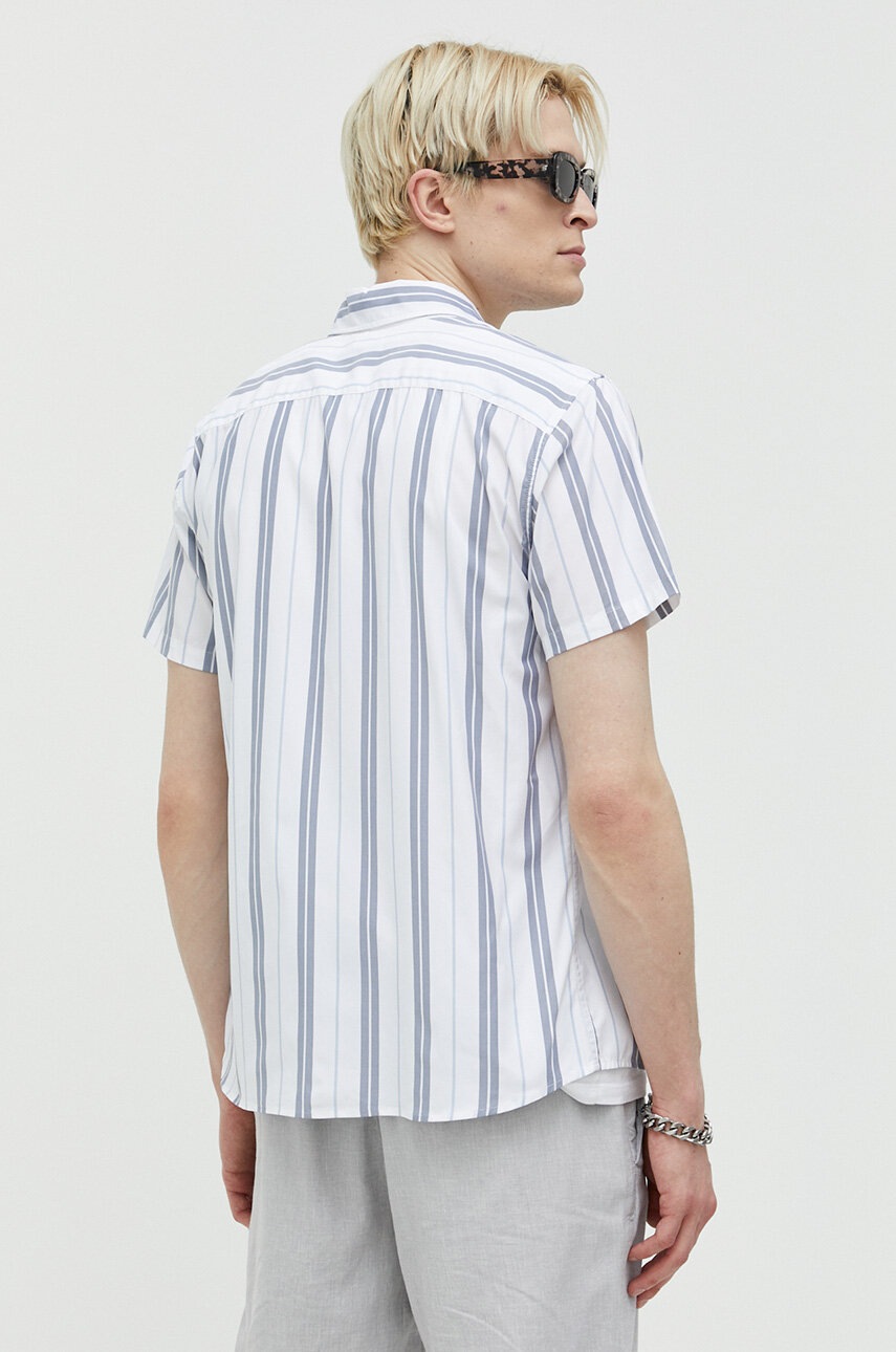 Πουκάμισο Abercrombie & Fitch χρώμα: άσπρο φωτογραφία