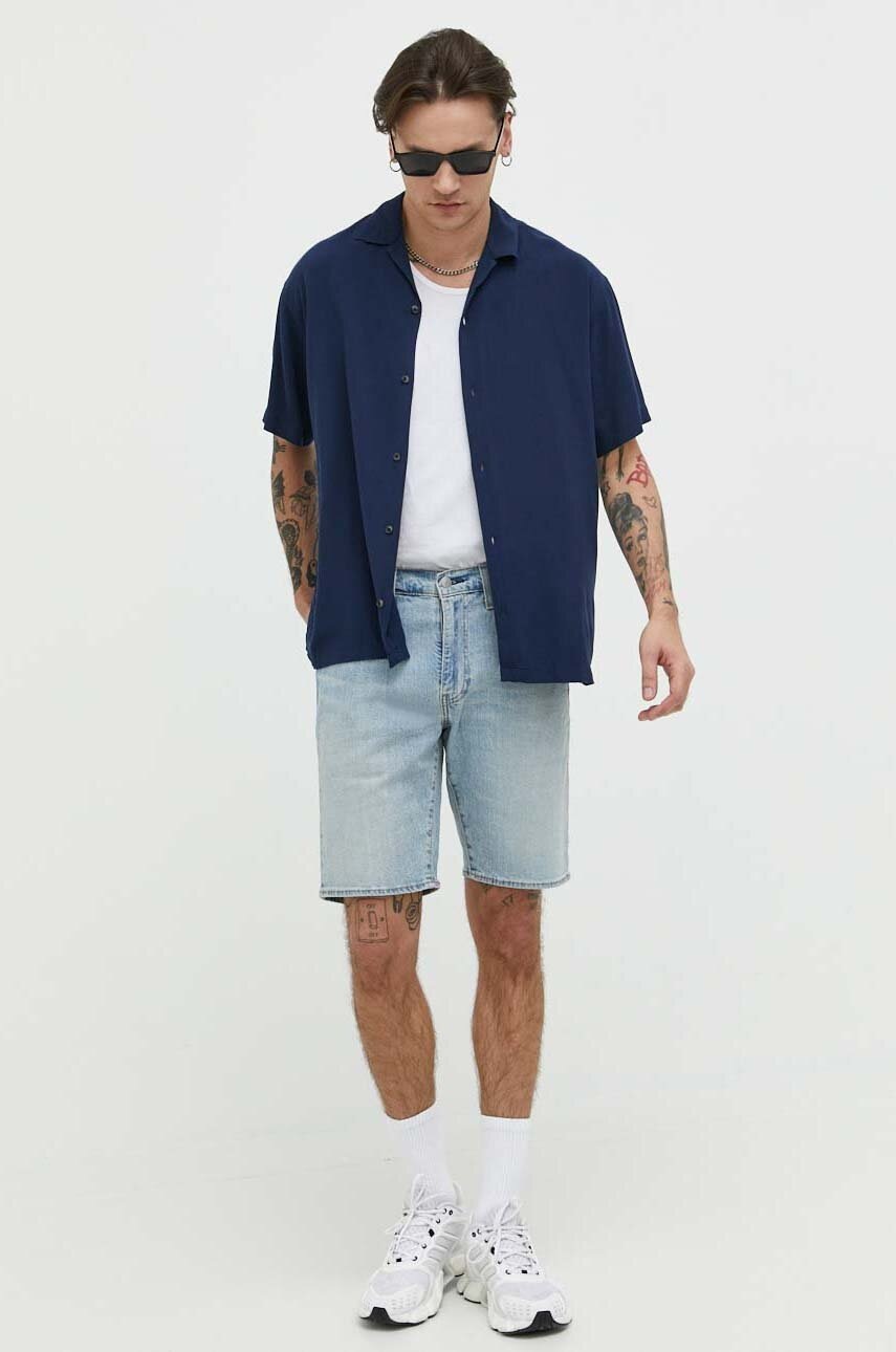 

Рубашка Jack & Jones JJEJEFF мужская цвет синий relaxed 12220416