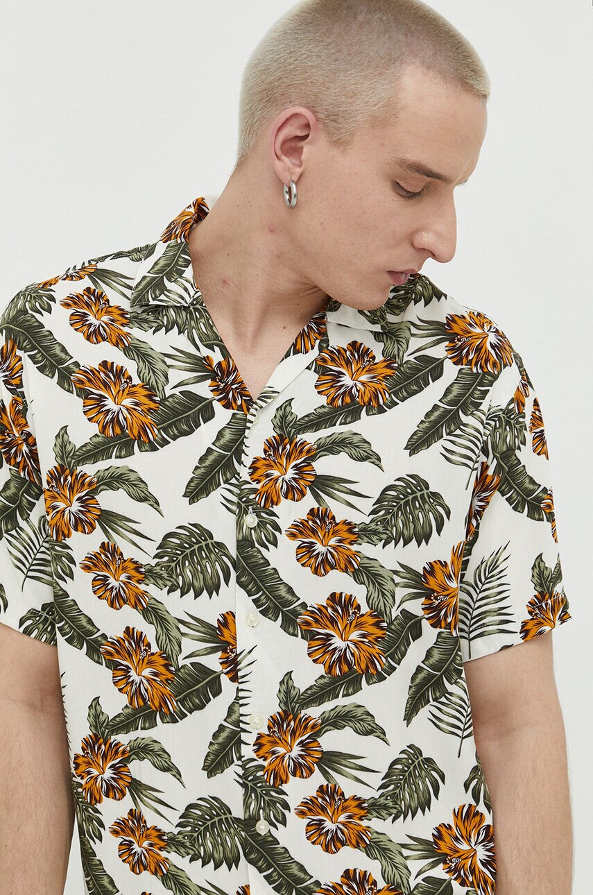 

Рубашка Jack & Jones JJEJEFF мужская цвет бежевый regular