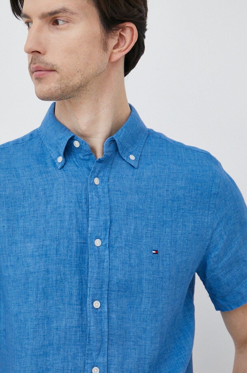

Льняная рубашка Tommy Hilfiger regular воротник button-down