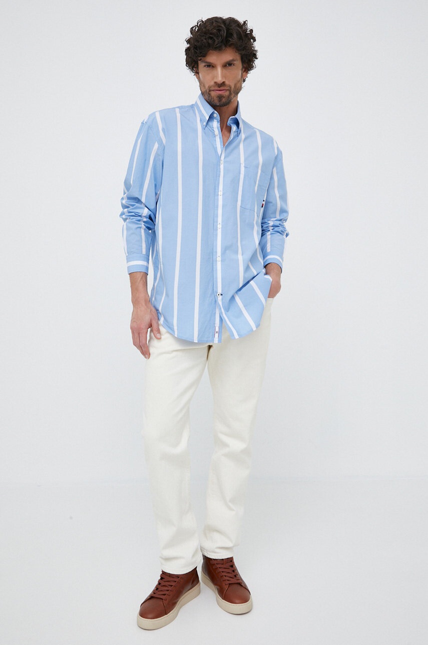 

Хлопковая рубашка Tommy Hilfiger мужская regular воротник button-down