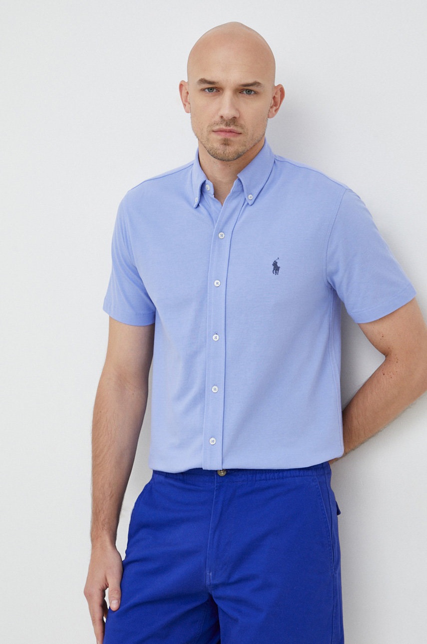 

Хлопковая рубашка Polo Ralph Lauren мужская regular воротник button-down