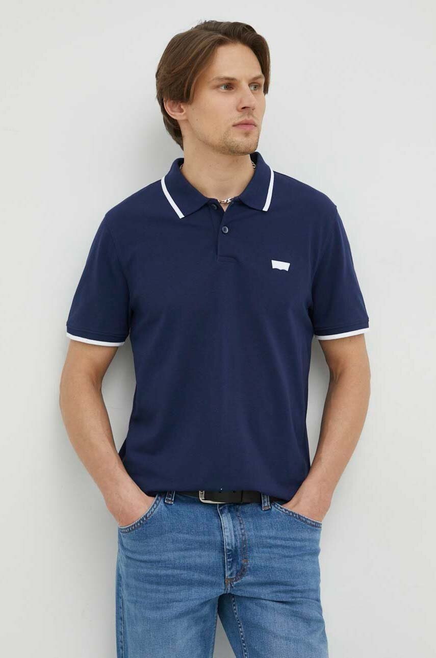 Levi's Tricou Polo Barbati, Culoarea Albastru Marin, Neted