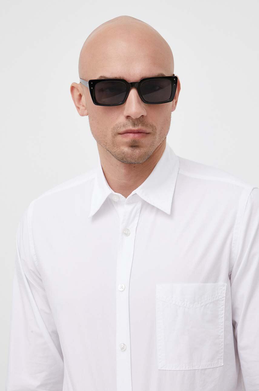 Košile BOSS BOSS ORANGE bílá barva, regular, s klasickým límcem - bílá - 100 % Bavlna
