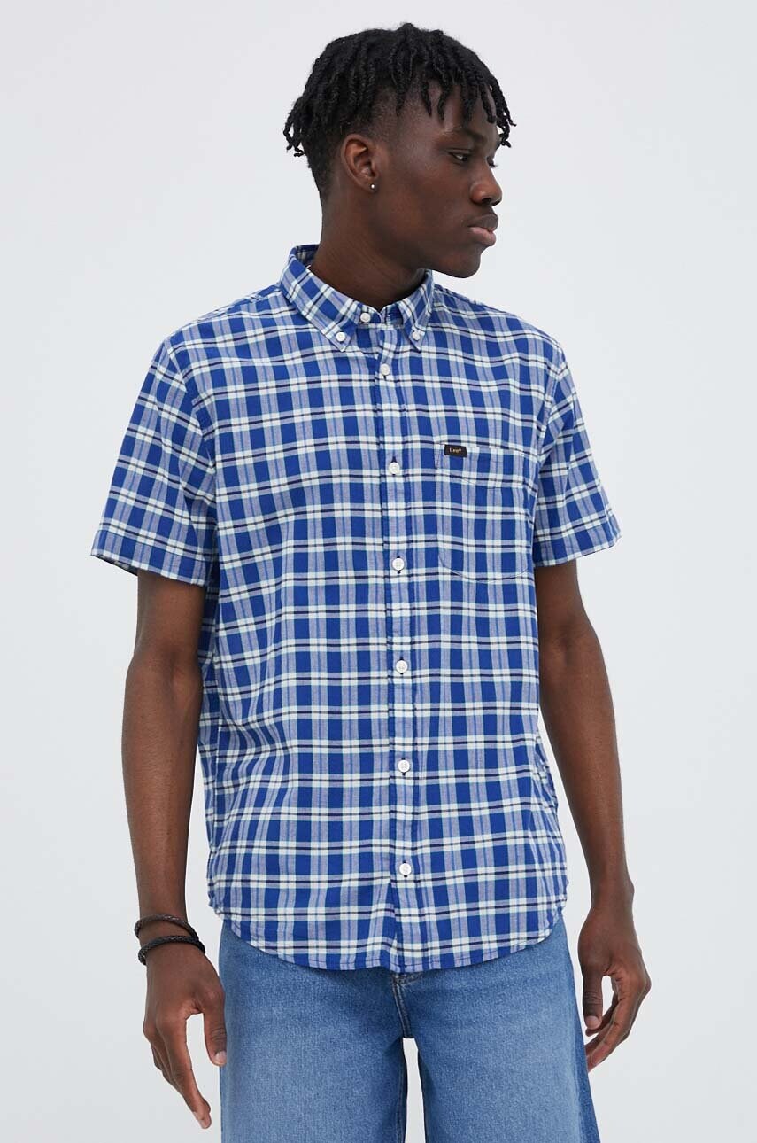 

Хлопковая рубашка Lee мужская regular воротник button-down