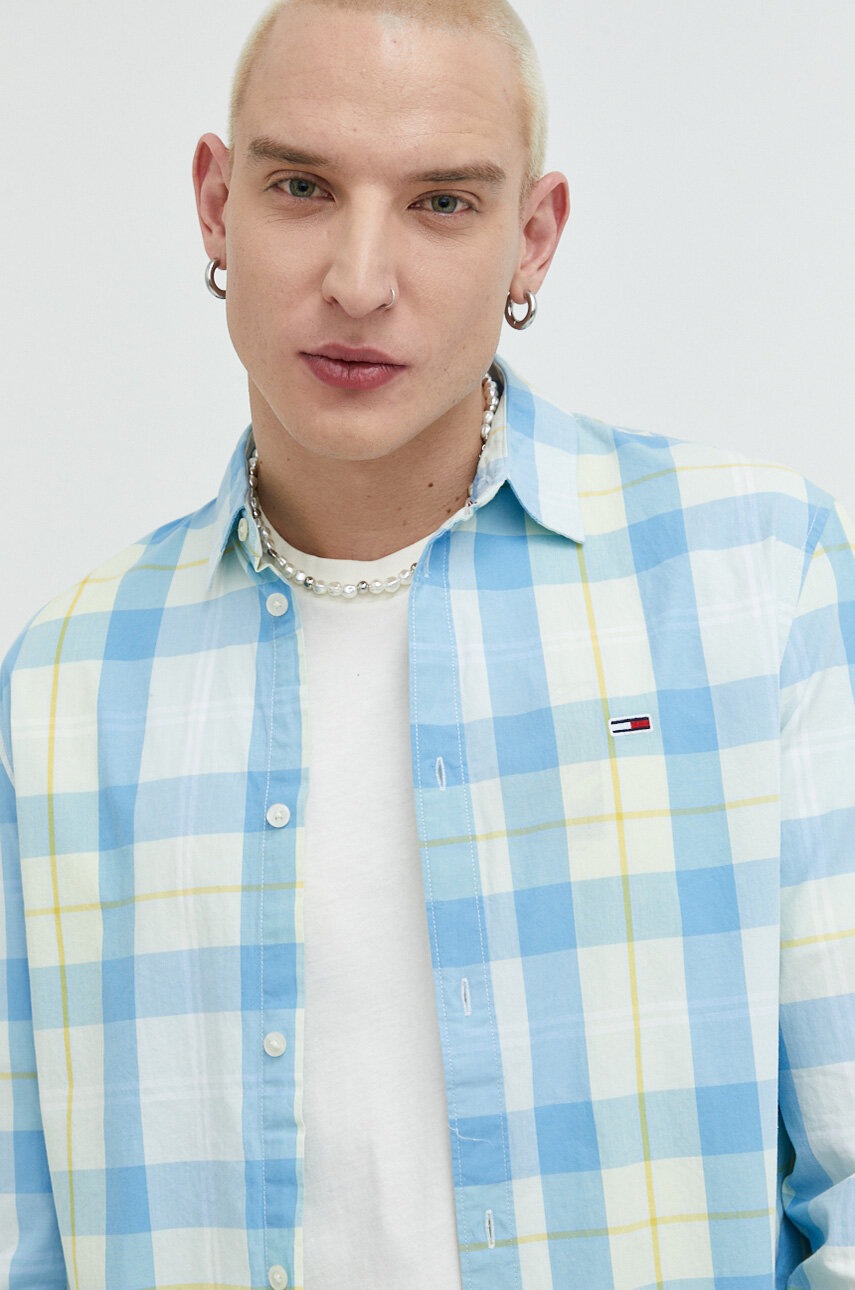 

Бавовняна сорочка Tommy Jeans чоловіча regular класичний комір