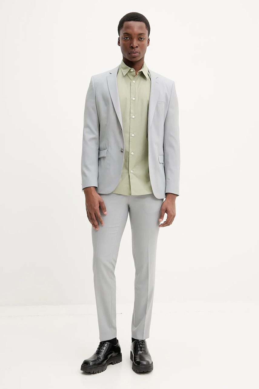 Рубашка HUGO мужская цвет зелёный regular классический воротник Рубашка HUGO мужская цвет зелёный regular классический воротник