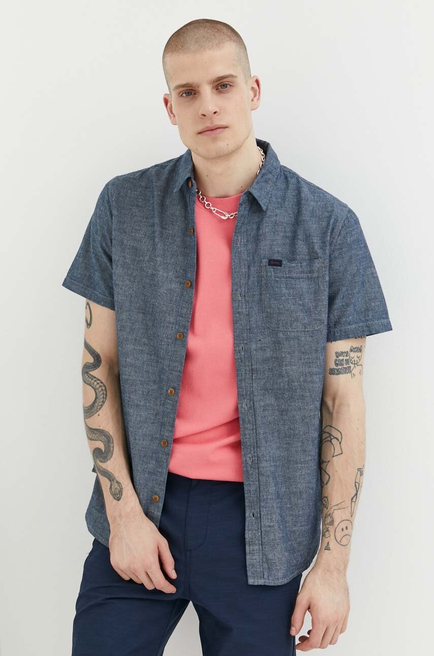 

Хлопковая рубашка Superdry мужская regular классический воротник