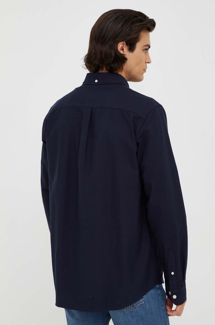 Сорочка Les Deux чоловіча колір синій regular комір button-down 