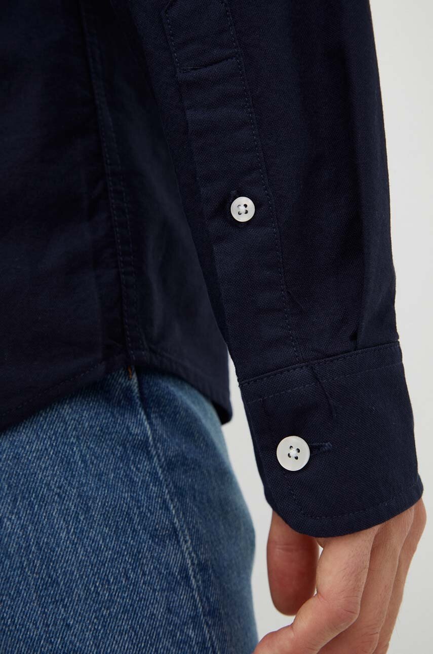 Сорочка Les Deux чоловіча колір синій regular комір button-down 