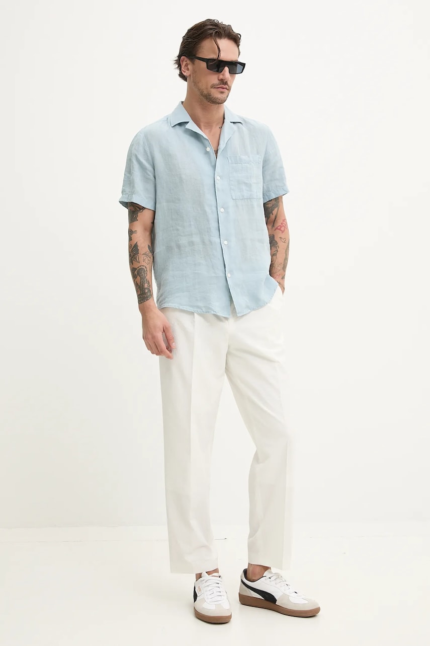 Льняная рубашка HUGO regular 50490761 Льняная рубашка HUGO regular 50490761