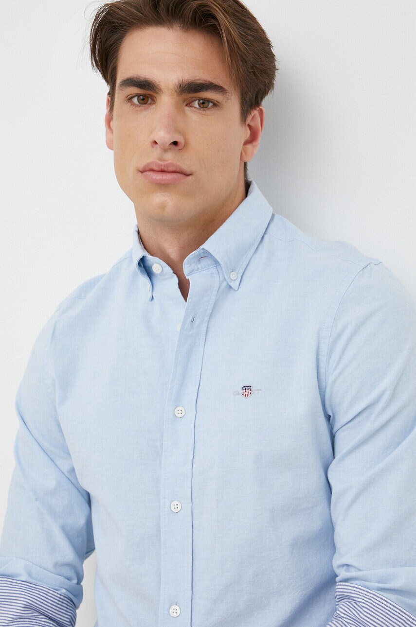 

Бавовняна сорочка Gant чоловіча slim комір button-down