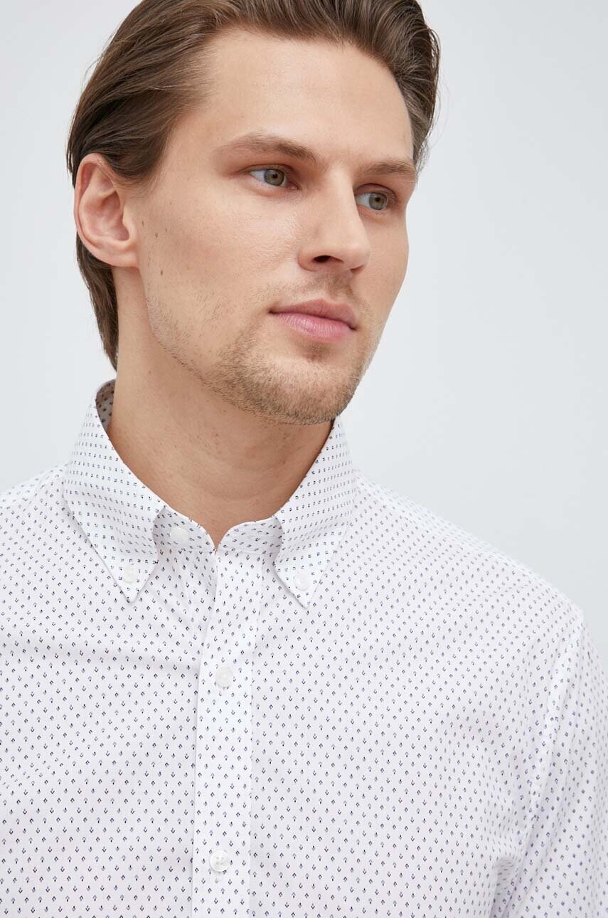 

Сорочка Michael Kors чоловіча колір білий slim комір button-down
