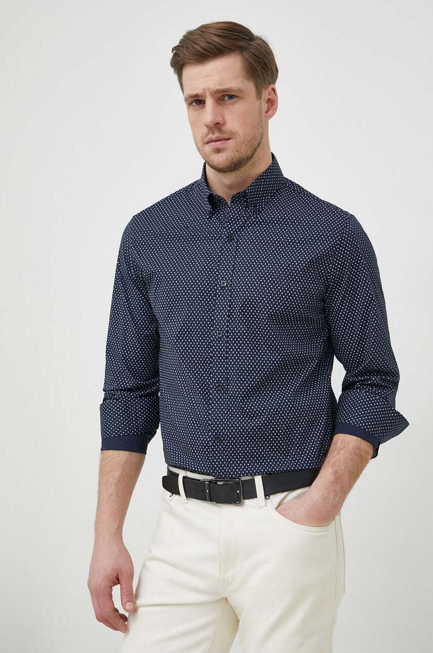 

Сорочка Michael Kors чоловіча колір синій slim комір button-down