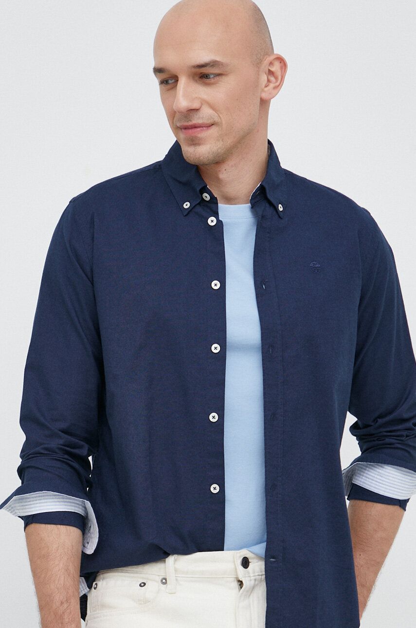 Košile North Sails tmavomodrá barva, regular, s límečkem button-down - námořnická modř -  100 %