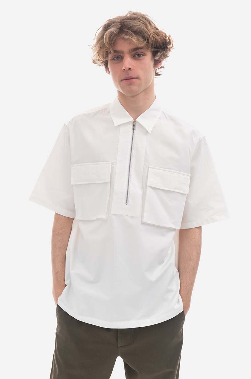 Norse Projects cămașă bărbați, culoarea alb, relaxed N40.0610.0001-0001 Norse Projects cămașă bărbați, culoarea alb, relaxed N40.0610.0001-0001