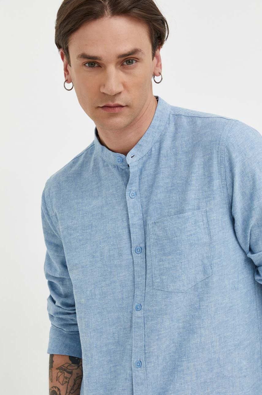 Hollister co. camasa de in cu guler stand-up, regular