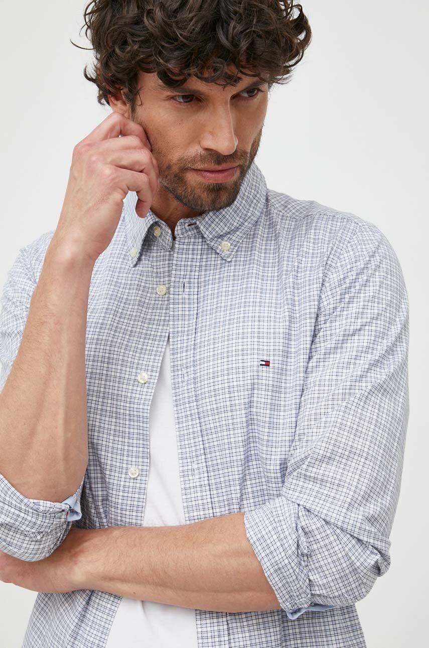 

Бавовняна сорочка Tommy Hilfiger чоловіча slim комір button-down