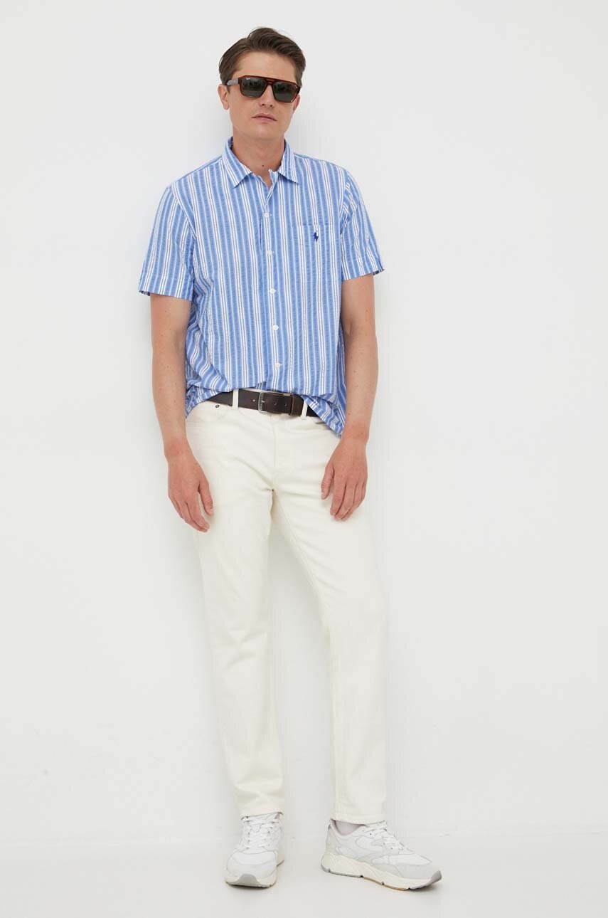 

Хлопковая рубашка Polo Ralph Lauren мужская regular классический воротник