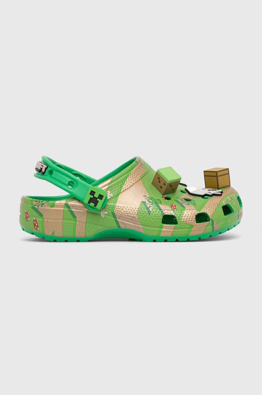 

Дитячі шльопанці Crocs MINECRAFT ELEVATED CLOG колір зелений