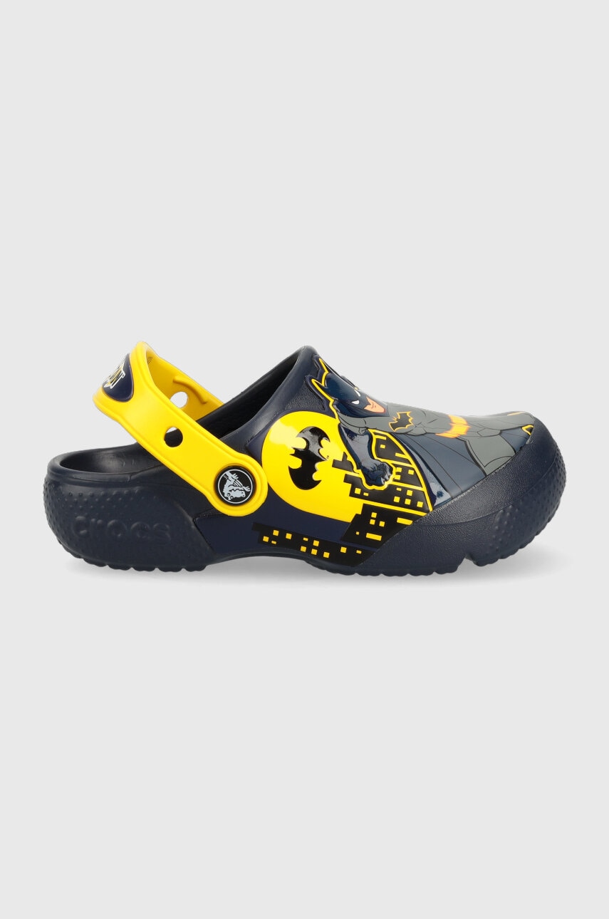 E-shop Dětské pantofle Crocs FL BATMAN PATCH tmavomodrá barva