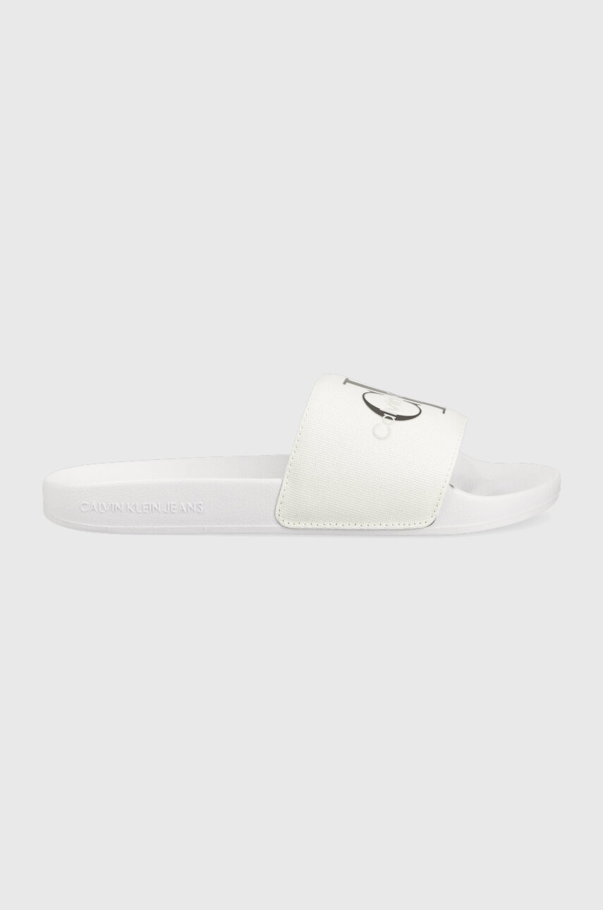 

Чехли Calvin Klein Jeans SLIDE MONOGRAM CO в бяло YW0YW00103, Бял