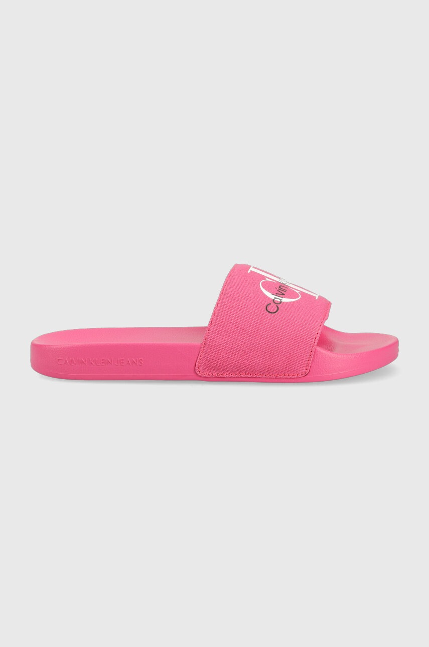 

Чехли Calvin Klein Jeans SLIDE MONOGRAM CO в розово YW0YW00103, Розов