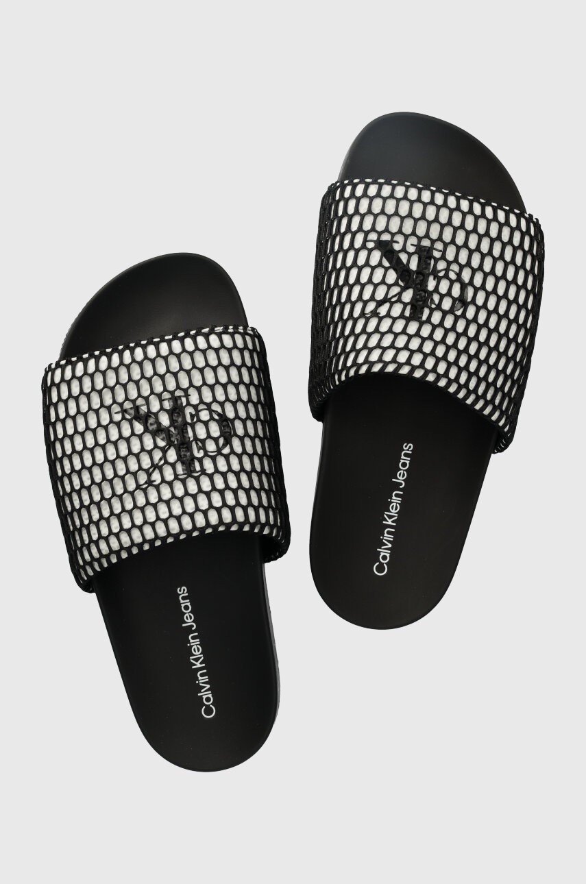 

Чехли Calvin Klein Jeans COMFORT SANDAL OVERSIZED MESH в черно YW0YW00973, Черен