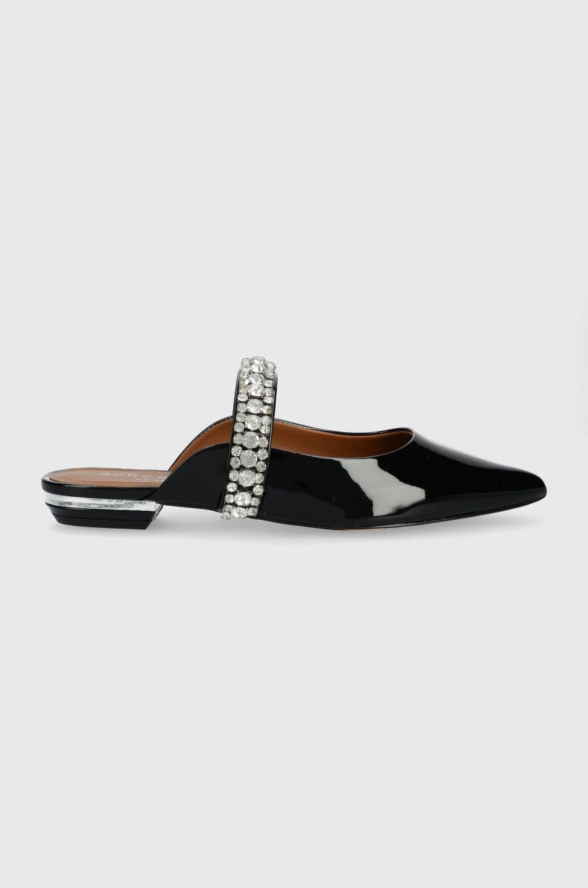 Kožené pantofle Kurt Geiger London Princely dámské, černá barva, 1808900309 - černá -  Svršek: 