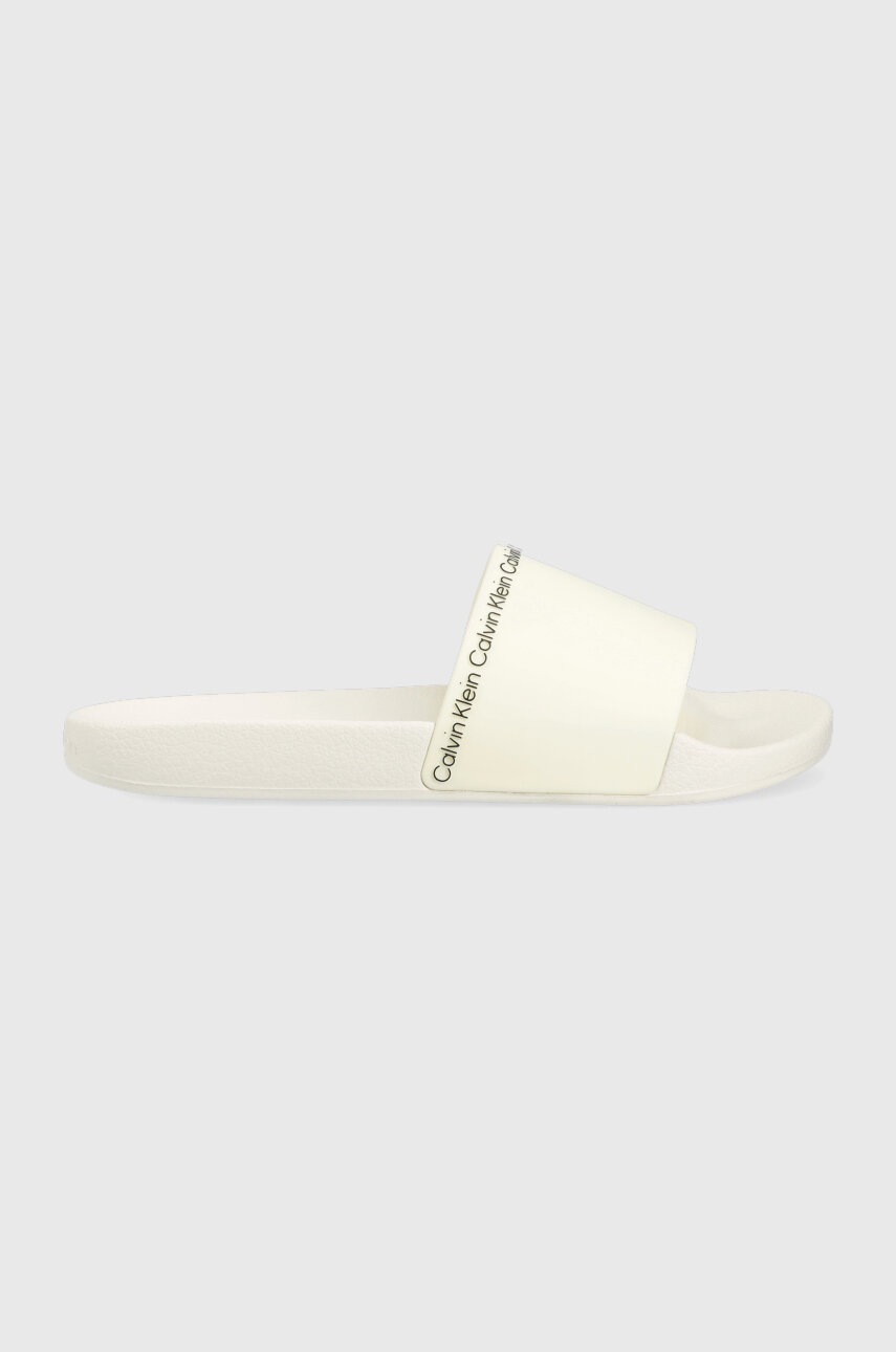 

Чехли Calvin Klein RUBBER POOL SLIDE в бяло HW0HW01526, Бял