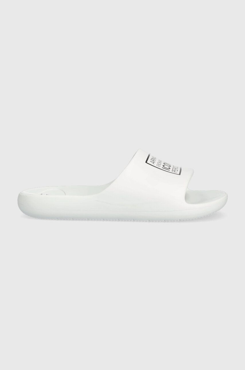 Armani Exchange papuci femei, culoarea alb, XDP038.XV703.01015 alb