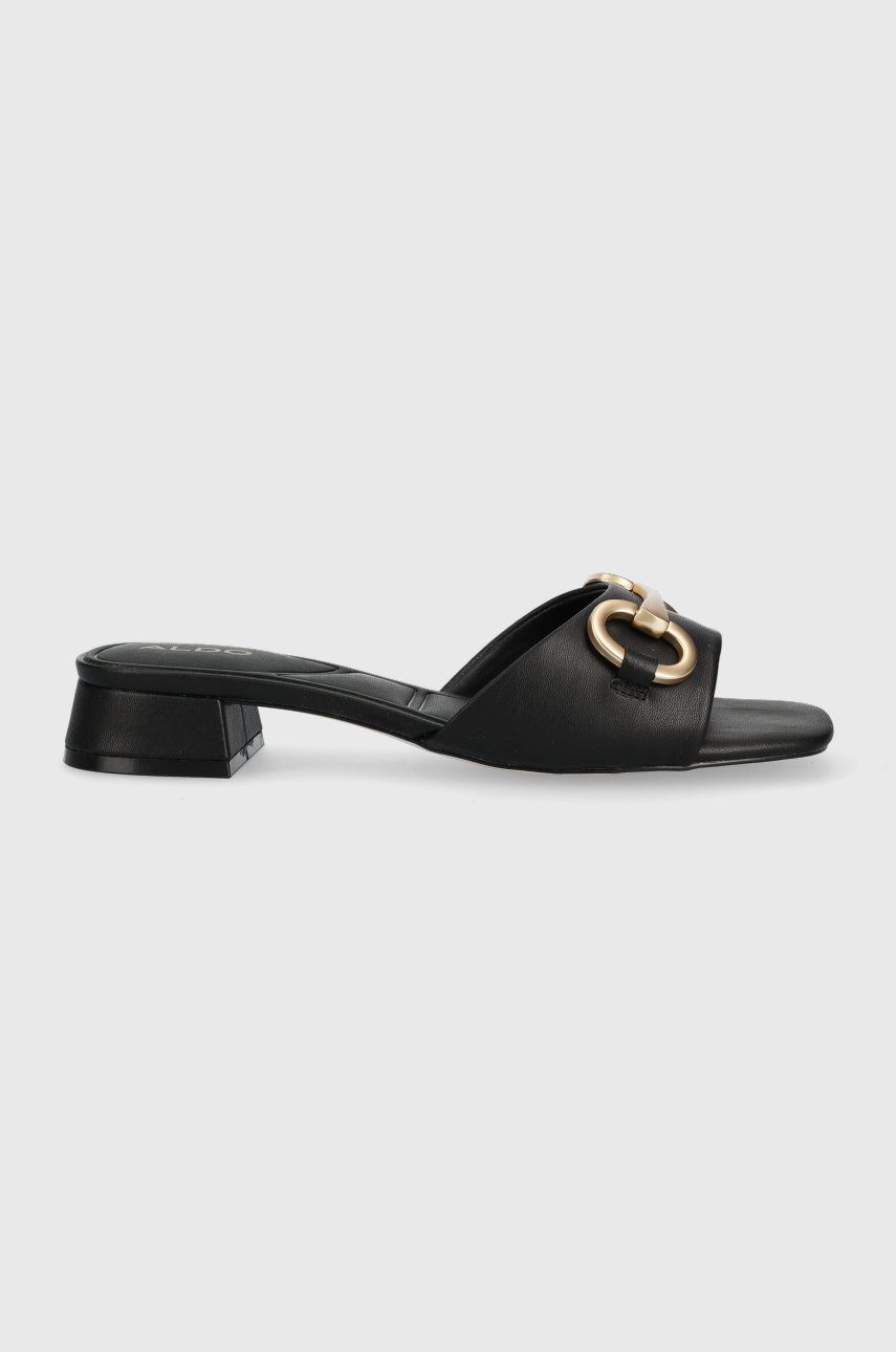 Pantofle Aldo Faiza dámské, černá barva, na podpatku, 13542970.FAIZA - černá -  Svršek: Umělá h