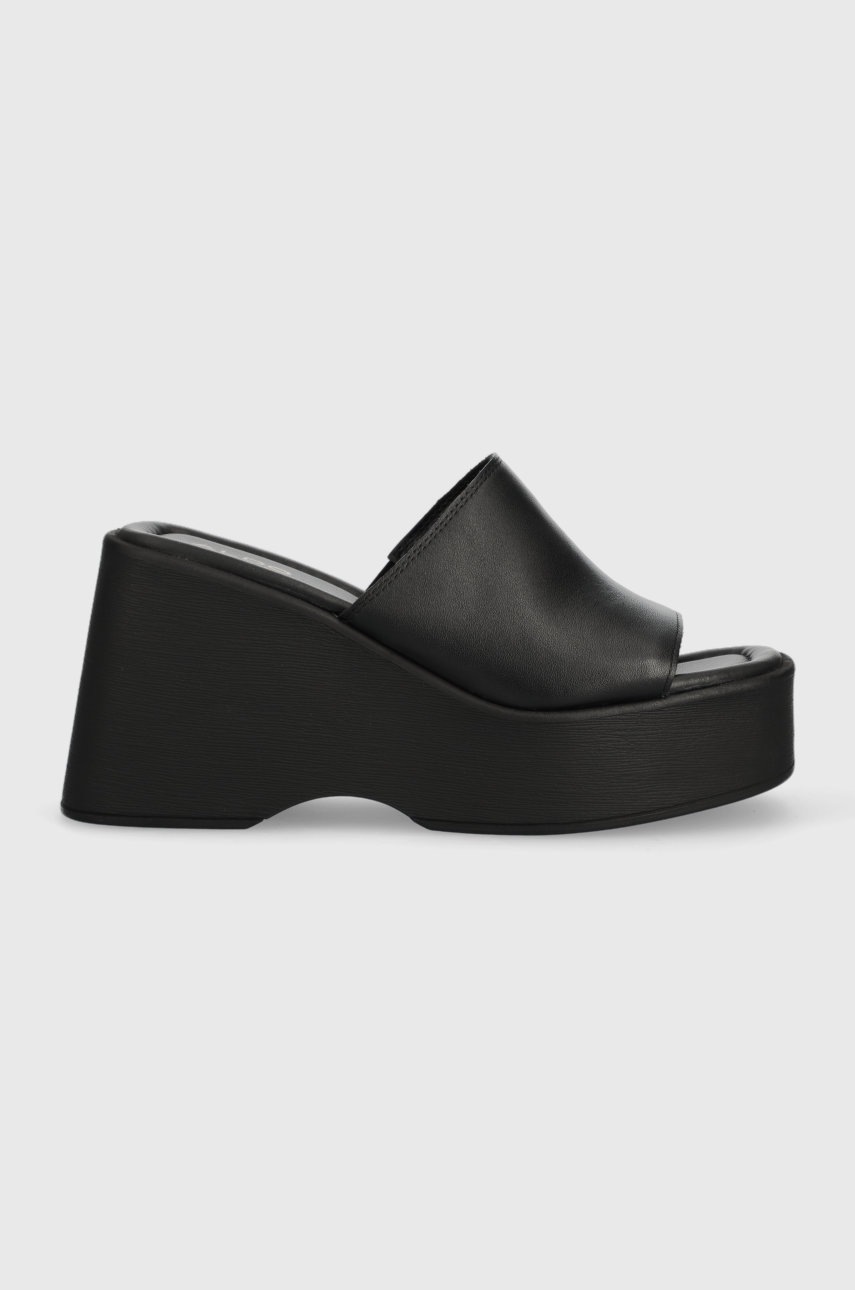 

Кожаные шлепанцы Aldo Betta женские цвет чёрный на платформе 13542775.BETTA