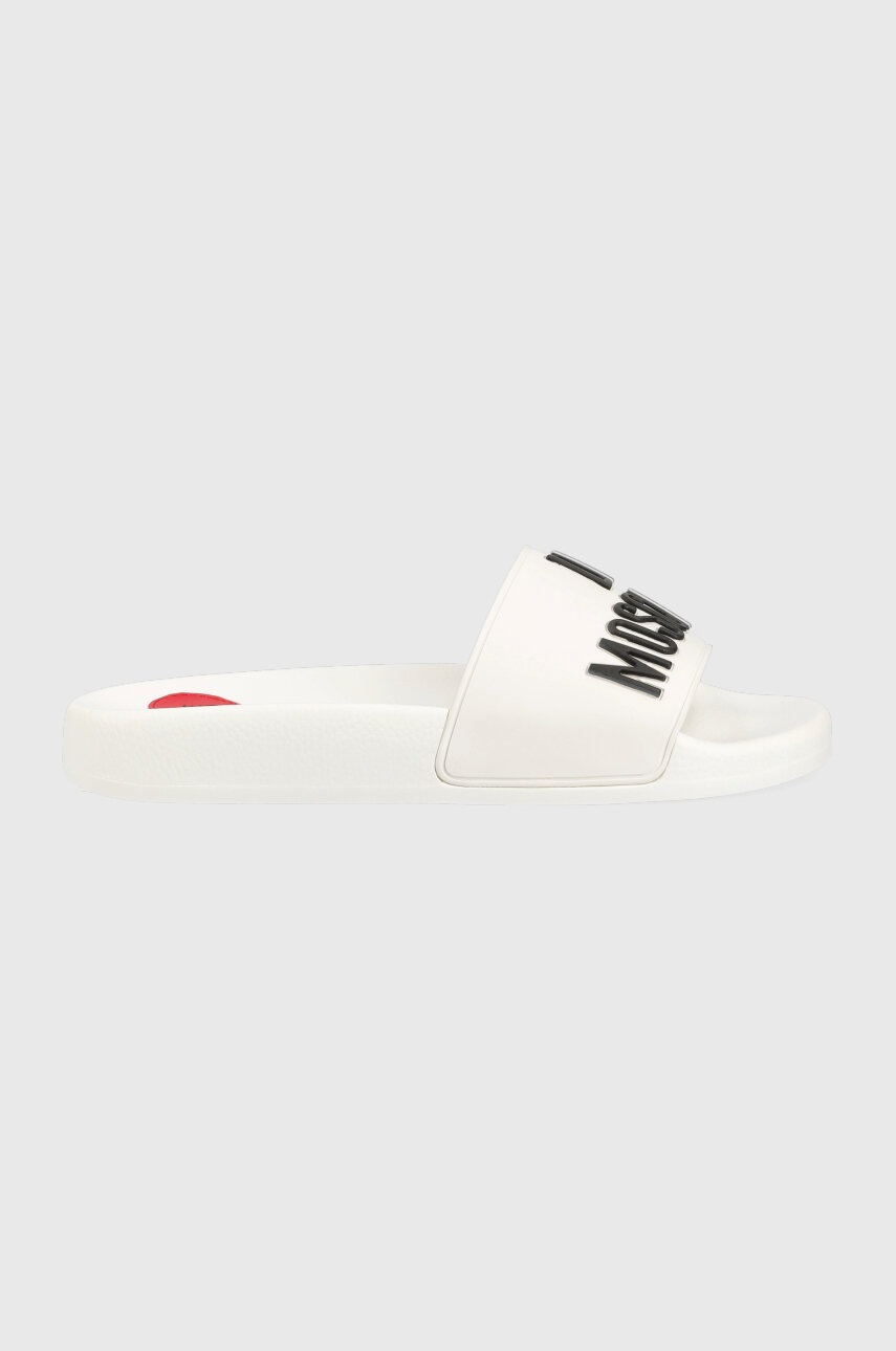 

Шльопанці Love Moschino Sabotd Pool 25 жіночі колір білий JA28052G1G