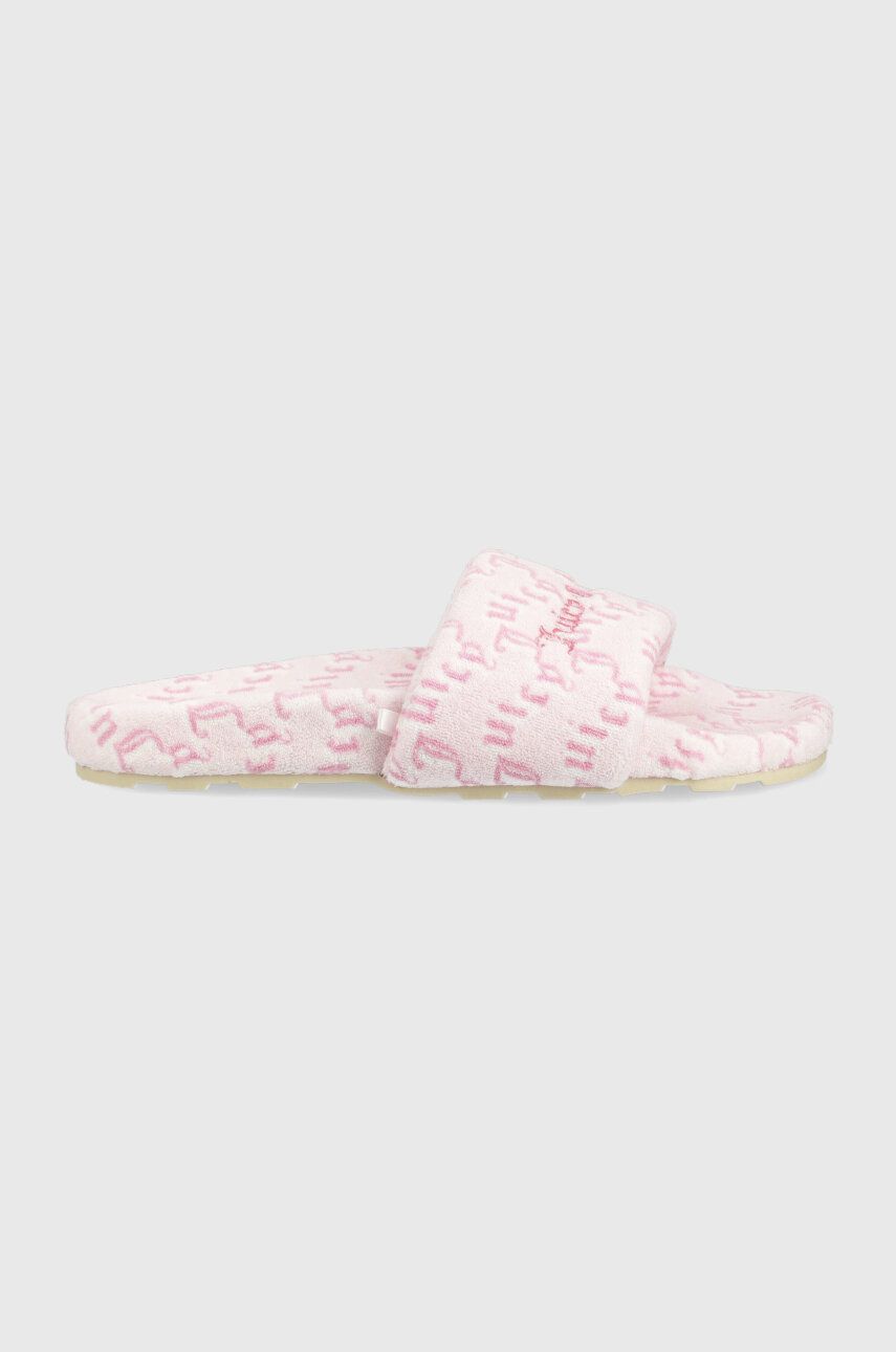 Pantofle Juicy Couture dámské, růžová barva - růžová -  Svršek: Textilní materiál Vnitřek: