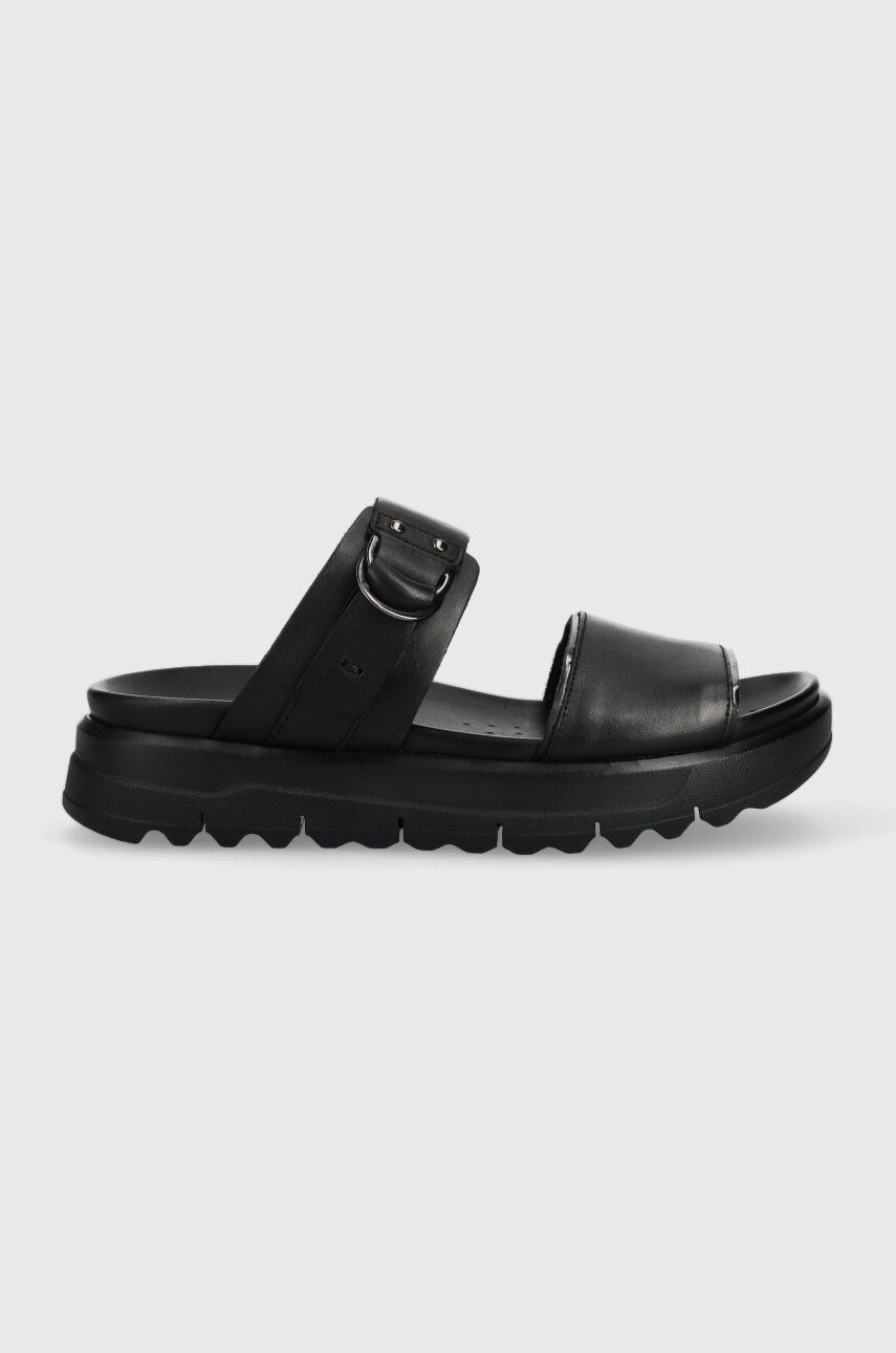 E-shop Kožené pantofle Geox D XAND 2.1S dámské, černá barva, D35SZC 00043 C9999