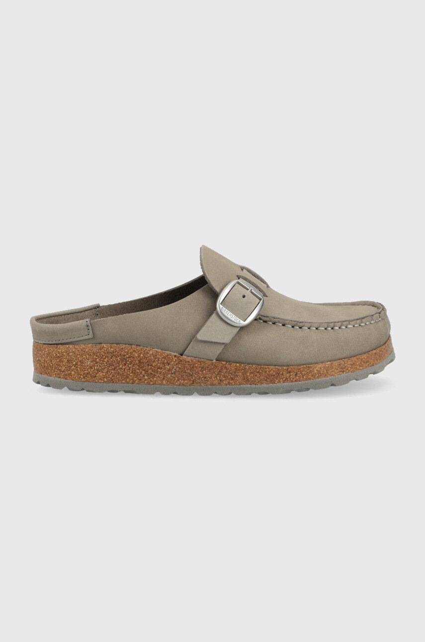 

Велурени чехли Birkenstock Buckley в сиво 1023649, Сив