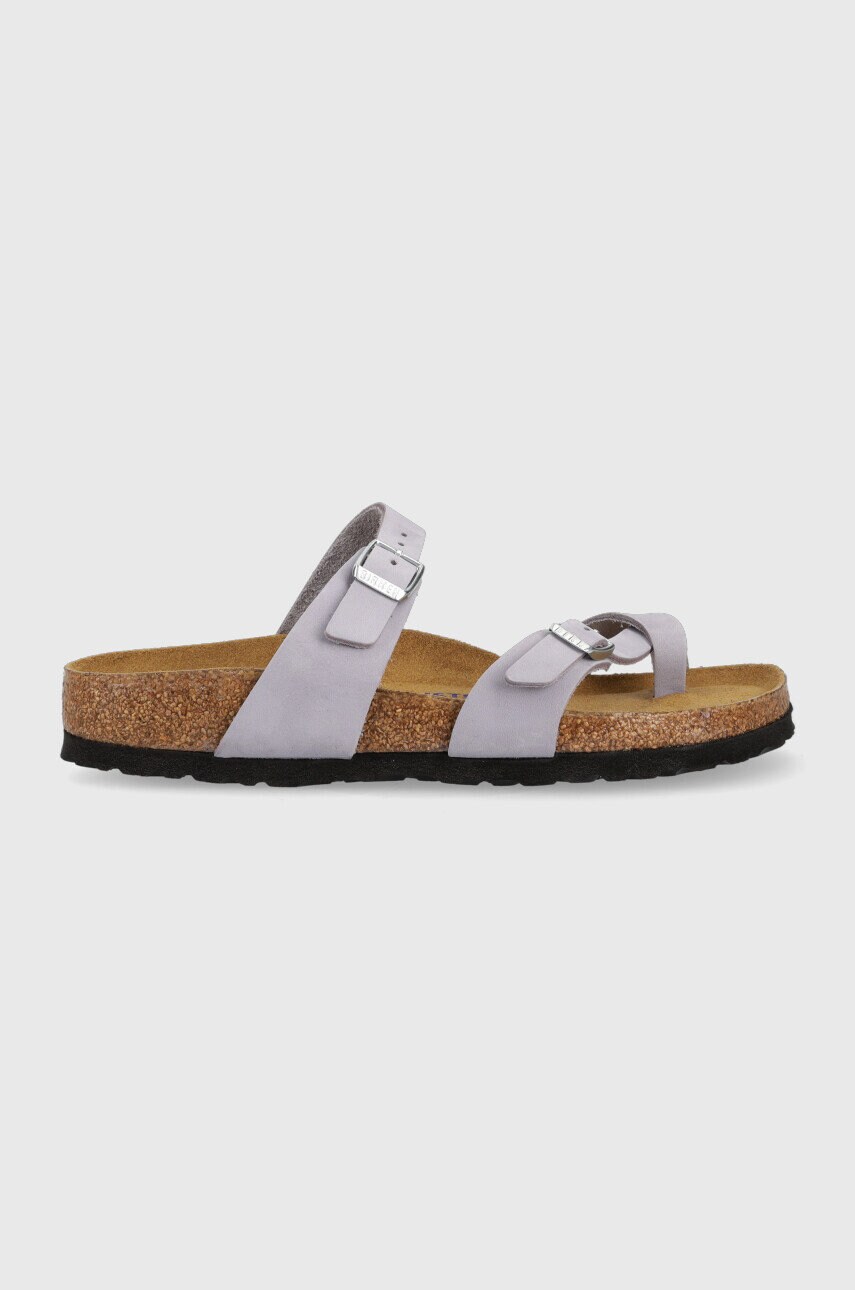 

Кожаные шлепанцы Birkenstock Mayari SFB женские цвет фиолетовый 1024006