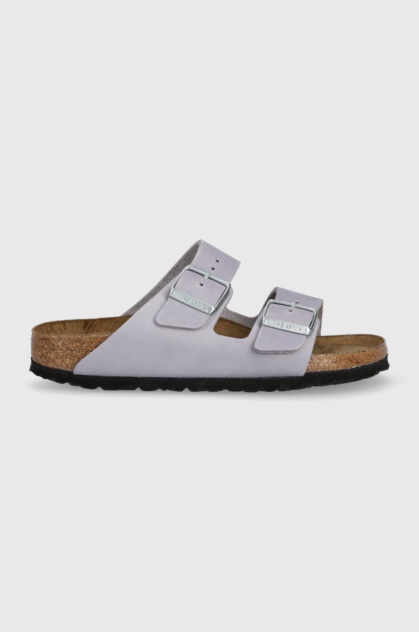 Birkenstock Papuci Din Piele Arizona Sfb Femei, Culoarea Violet, 1024241 1024241-purplefog