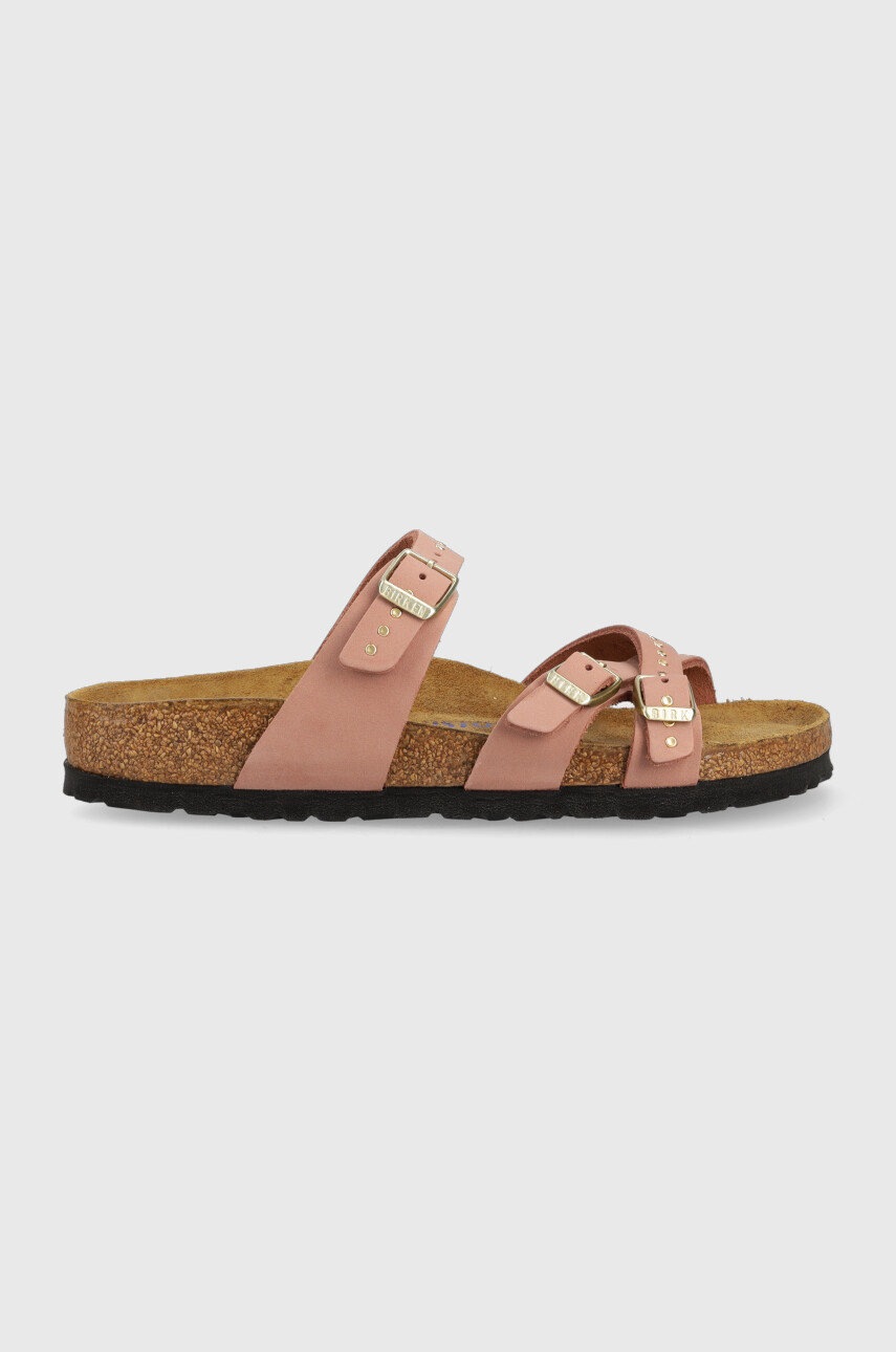 

Кожени чехли Birkenstock Franca Injected Rivets SFB в розово 1024261, Розов