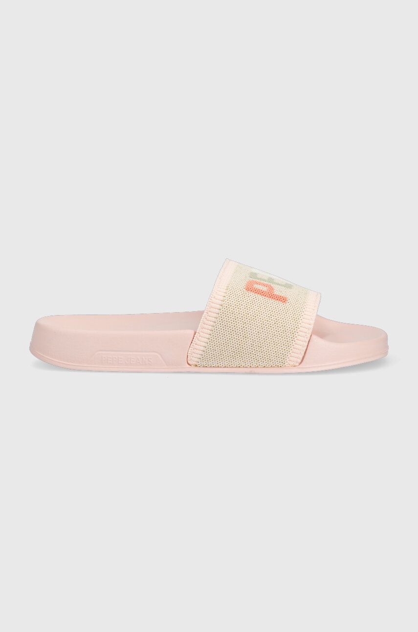 Pantofle Pepe Jeans SLIDER dámské, růžová barva, PLS70128 - růžová -  Svršek: Textilní materiál
