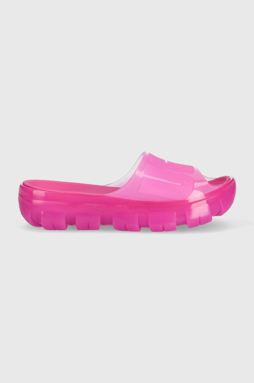 UGG papuci Jella Clear Slide femei, culoarea roz, cu platforma, 1136763 femei 2023-09-23