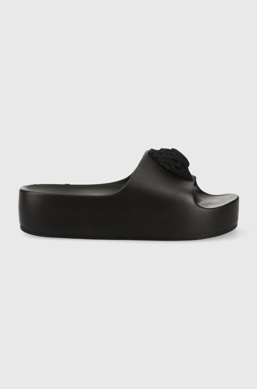 Pantofle Kurt Geiger London Eagle Chunky Slide dámské, černá barva, na platformě, 9787200999 - černá