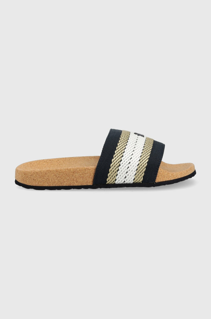 

Шлепанцы Tommy Hilfiger TOMMY FRESH WEBBING SLIDE женские цвет синий FW0FW06983
