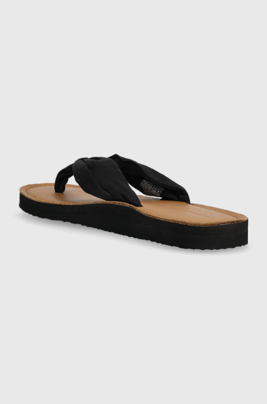 Σαγιονάρες Tommy Hilfiger TH ELEVATED BEACH SANDAL χρώμα: μαύρο, FW0FW06985 φωτογραφία