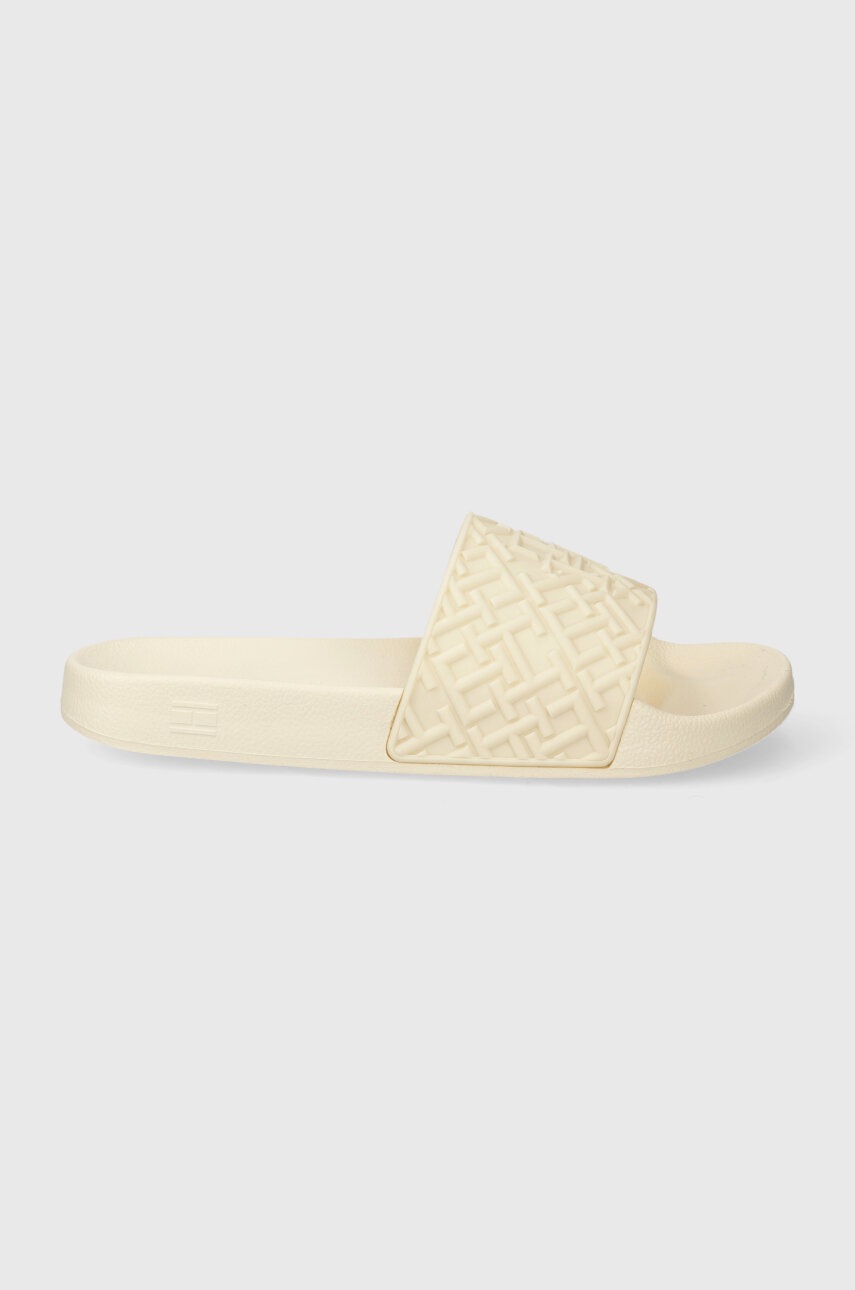 

Чехли Tommy Hilfiger TH MONOGRAM POOL SLIDE в бяло FW0FW06987, Бежов
